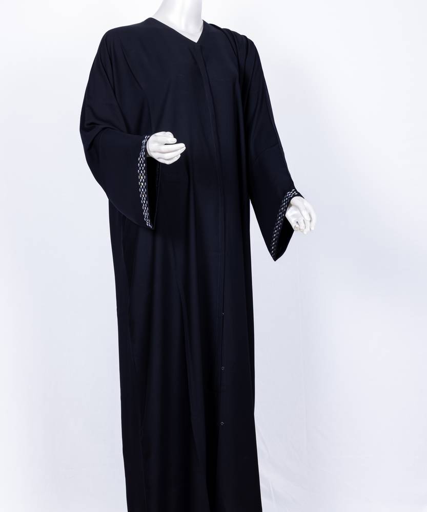 عباية مع طرحة معدن راين ستون موديل رقم  3556