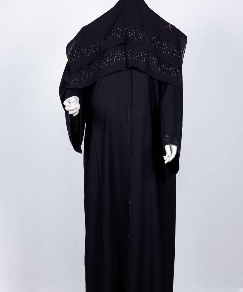 عباية مع طرحة كريستال سدو موديل رقم 3653 (1)