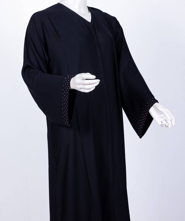 عباية مع طرحة كريستال ملون موديل رقم  3542  (1)