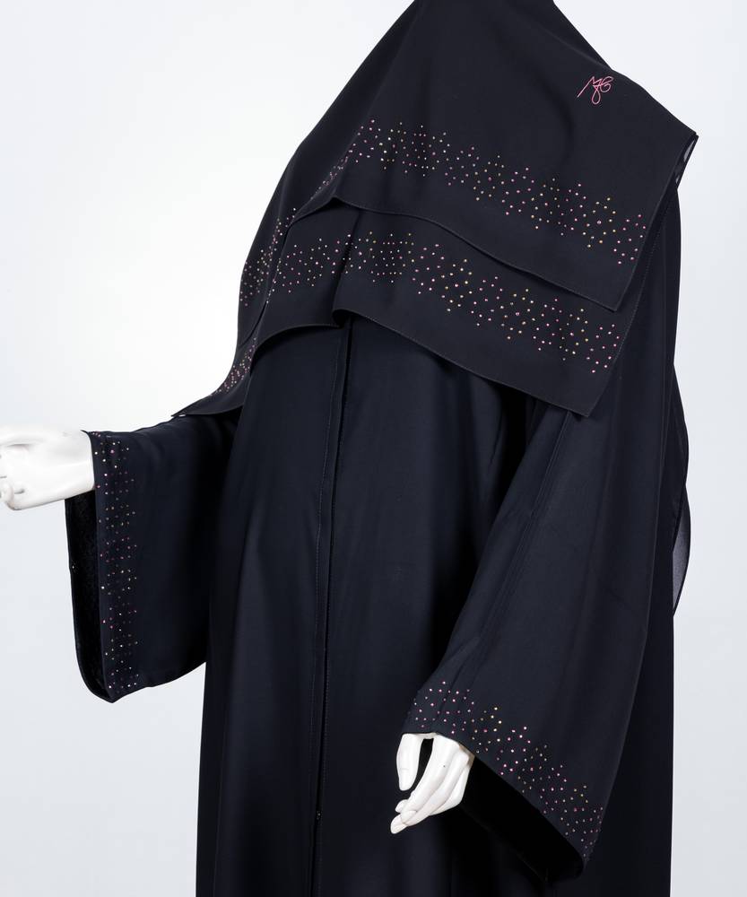 عباية مع طرحة كريستال سدو موديل رقم 3653 (1)