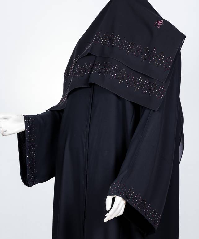 عباية مع طرحة كريستال سدو موديل رقم 3653 (1)