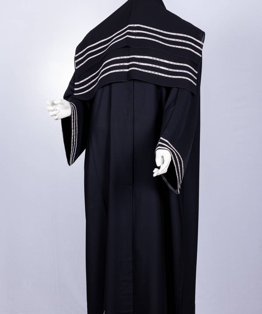 عباية مع طرحة معدن مستطيل موديل رقم 3584 (1)