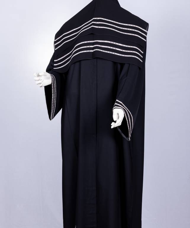 عباية مع طرحة معدن مستطيل موديل رقم 3584 (1)