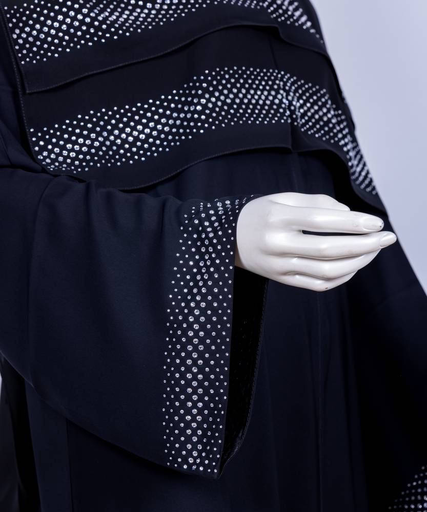 عباية مع طرحة كريستال سادة 3580 (1)