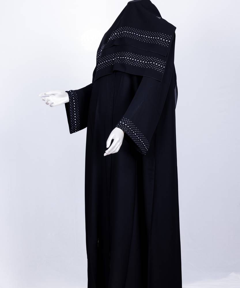 عباية مع طرحة كريستال موديل رقم 3543  (1)