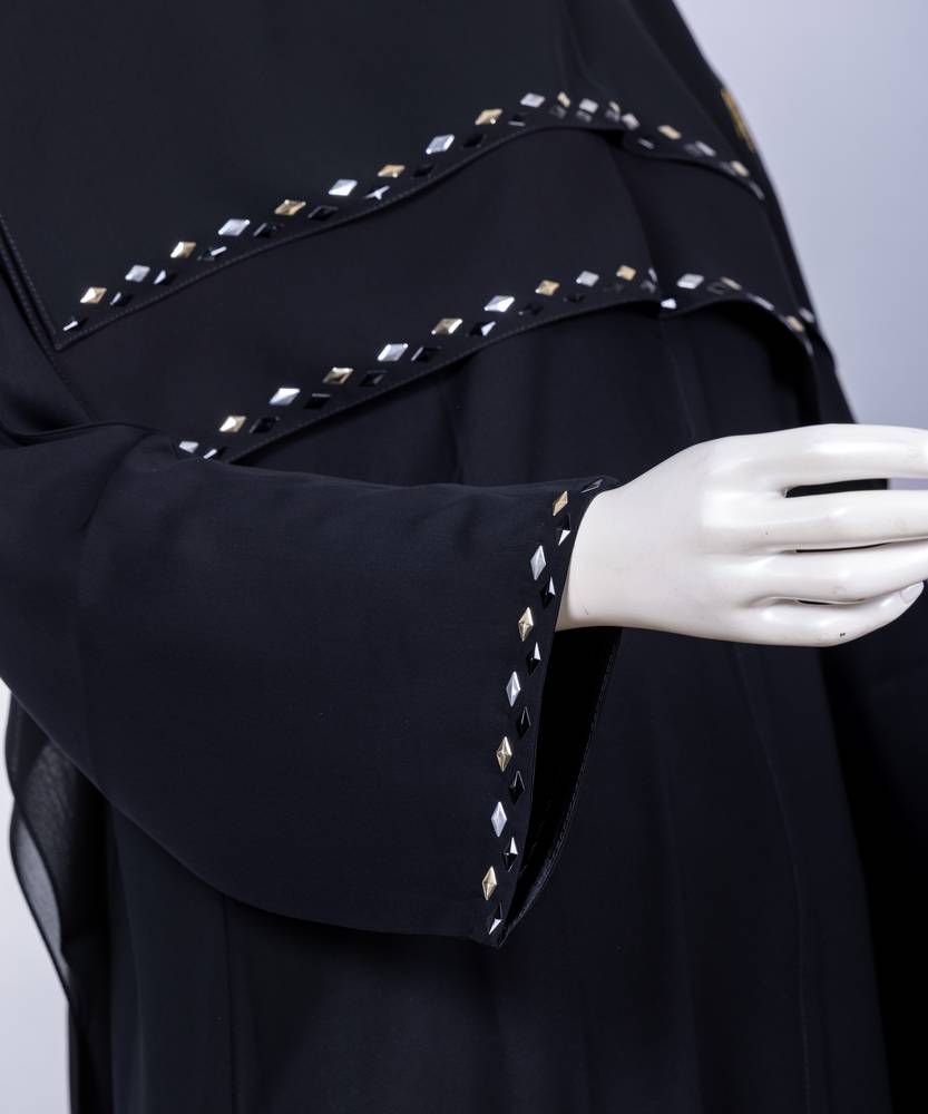 عباية مع طرحة معدن الوان موديل رقم  3546 (5)