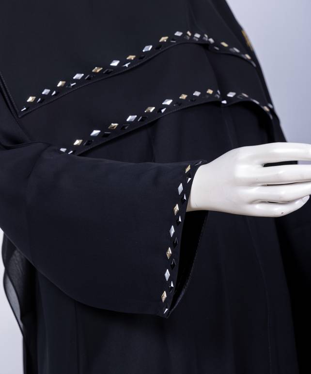 عباية مع طرحة معدن الوان موديل رقم  3546 (5)