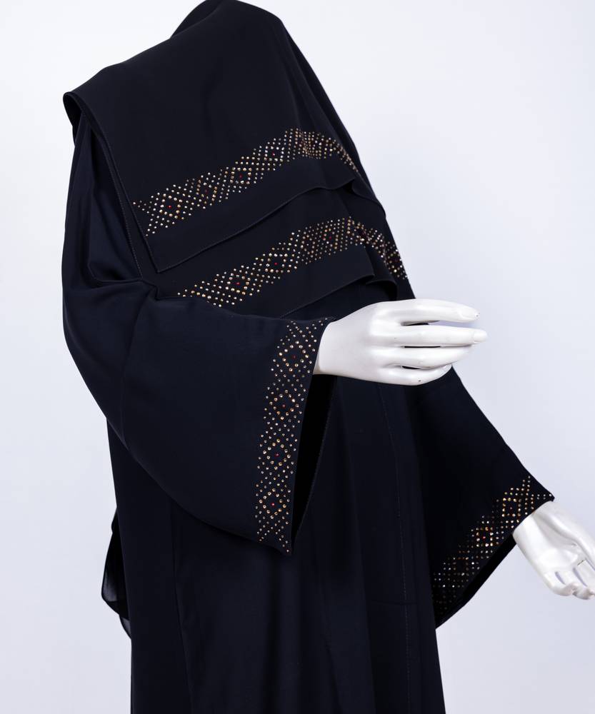 عباية مع طرحة موديل رقم   3658 (1)