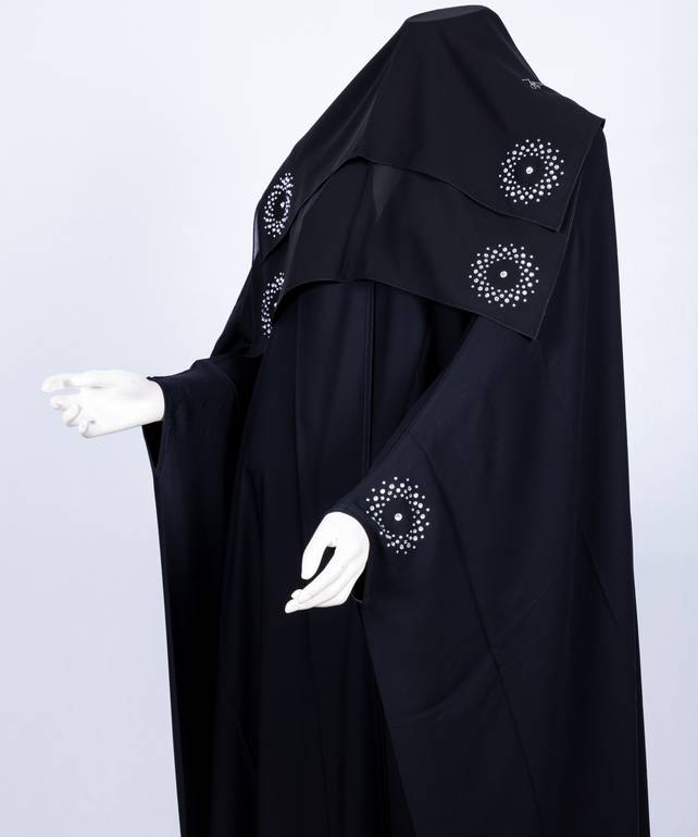  عباية مع طرحة قصة البشت  3616 (1)