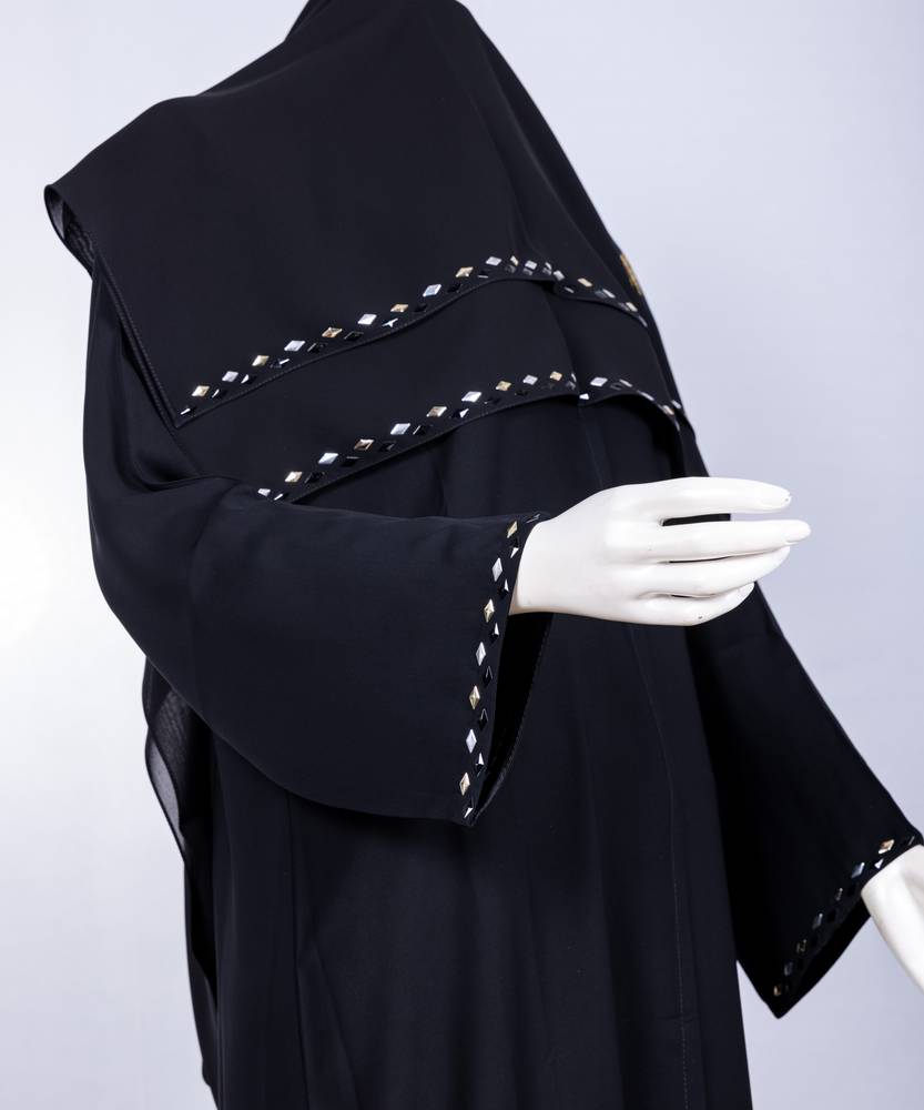 عباية مع طرحة معدن الوان موديل رقم  3546 (5)