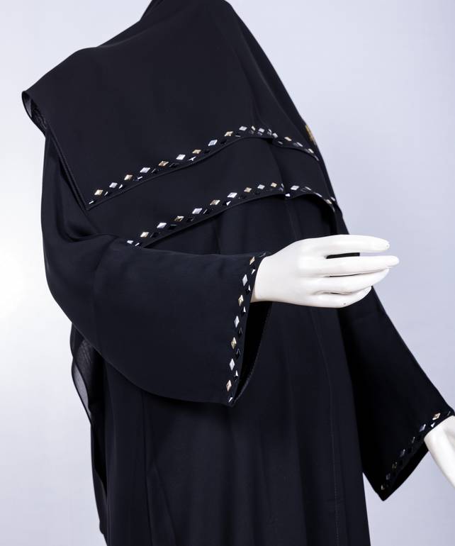 عباية مع طرحة معدن الوان موديل رقم  3546 (5)