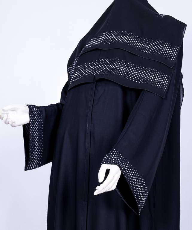 عباية مع طرحة كريستال سادة 3580 (1)