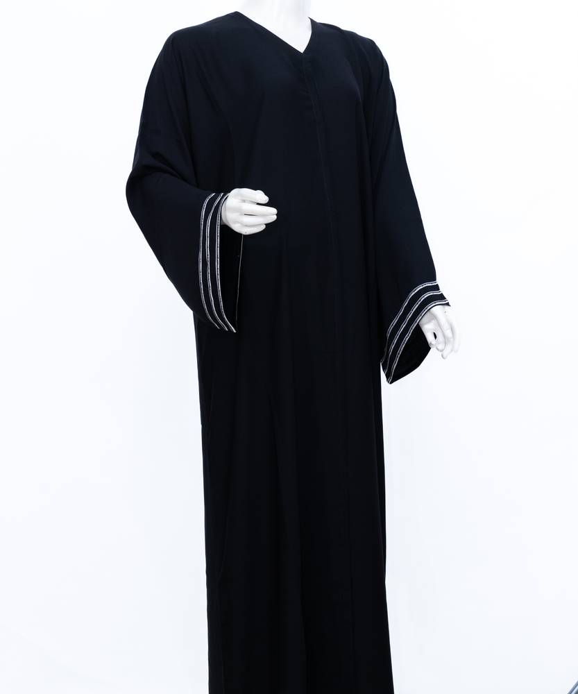 عباية مع طرحة دانتيل وكريستال موديل رقم 3581  (4)
