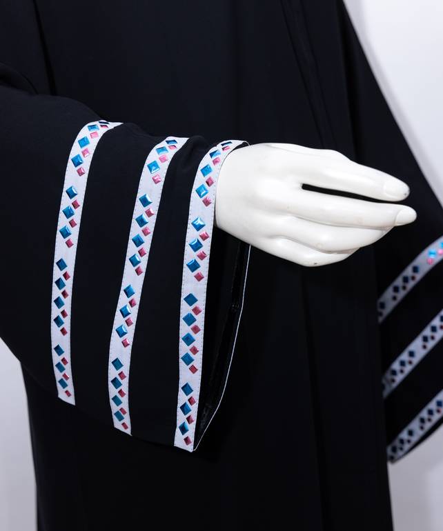 عباية مع طرحة ملون موديل رقم 3575 (2)