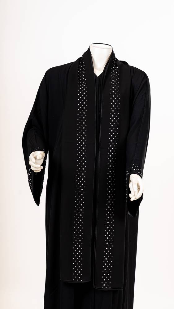  عباية مع طرحة كريستال موديل رقم 00101 (1)