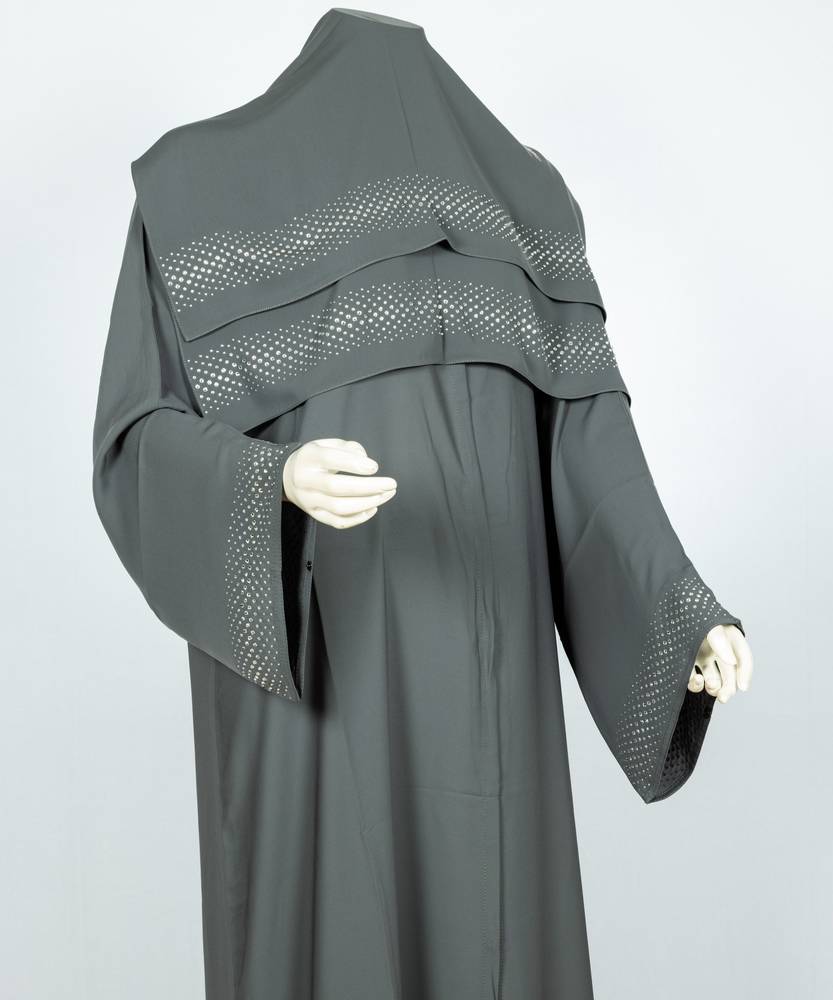  عباية مع طرحة كريستال موديل رقم 3580 (1)