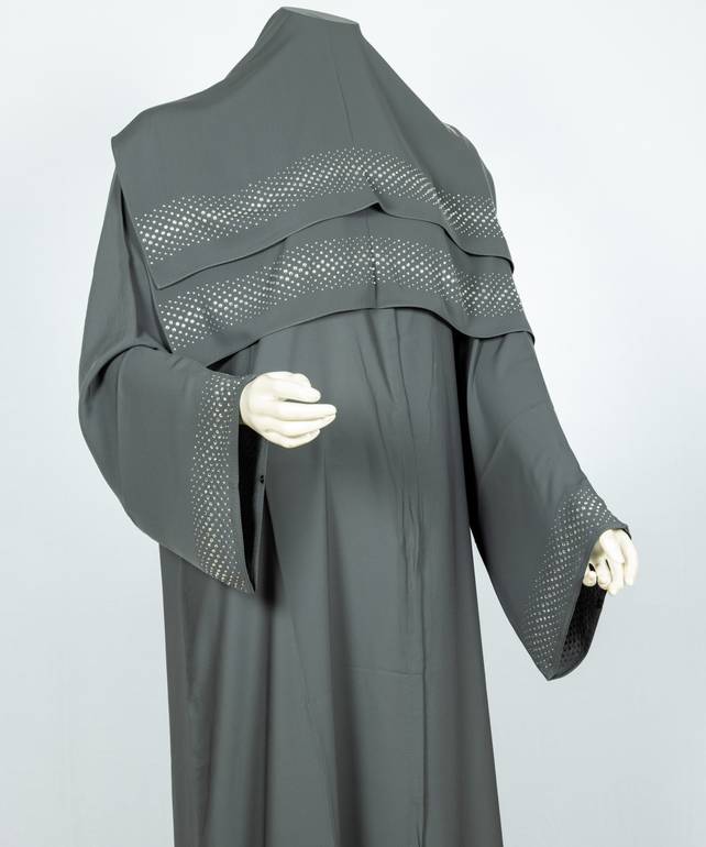 عباية مع طرحة كريستال موديل رقم 3580 (1)