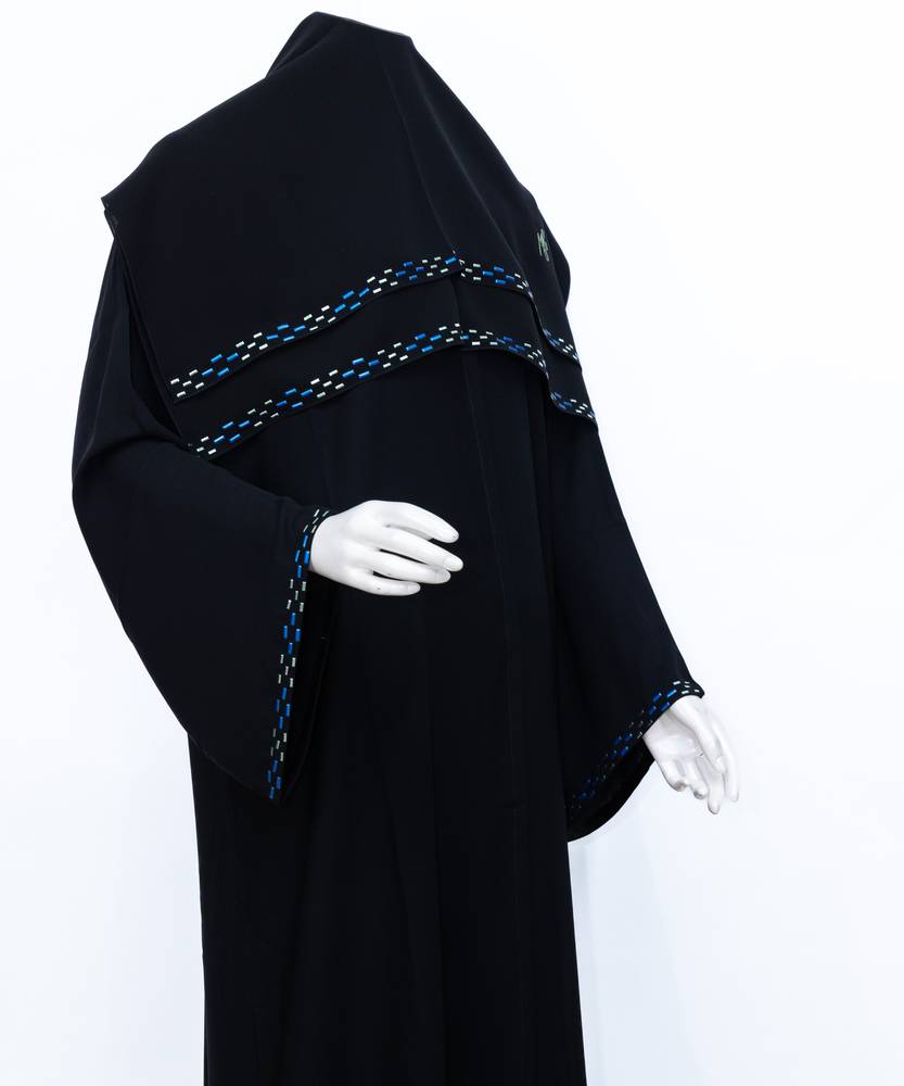 عباية مع طرحة ملون ومخطط 3629 (6)