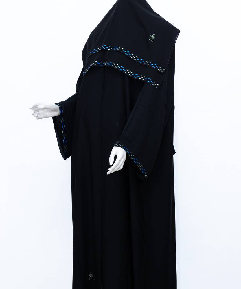 عباية مع طرحة ملون ومخطط 3629 (6)