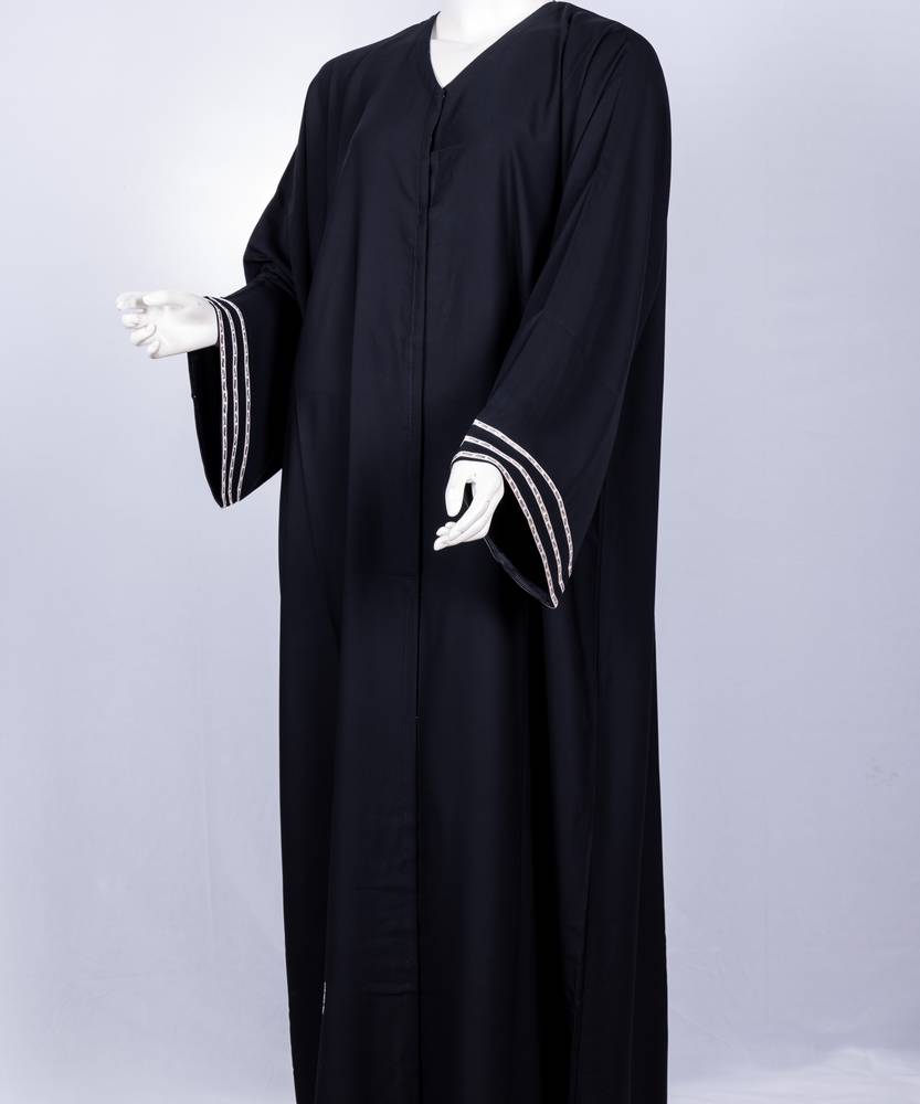 عباية مع طرحة معدن مستطيل موديل رقم 3584 (1)