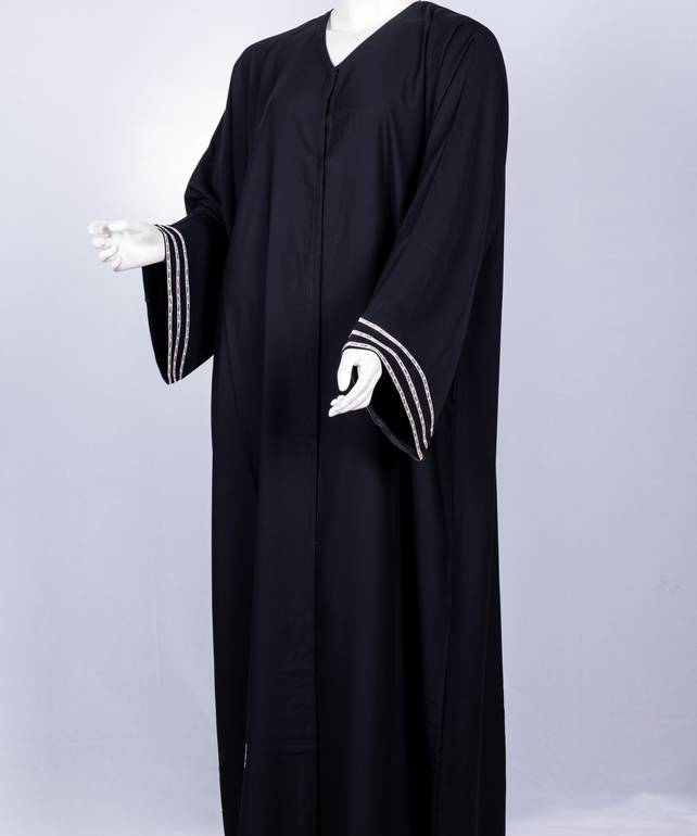عباية مع طرحة معدن مستطيل موديل رقم 3584 (1)