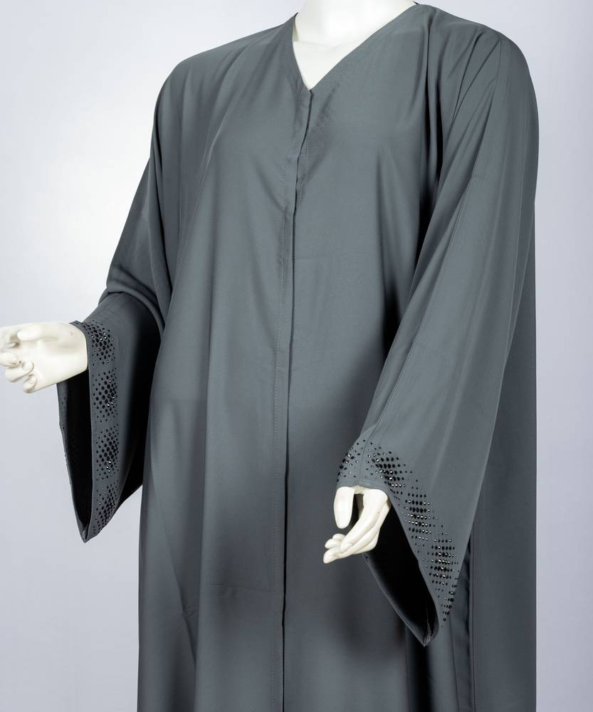 عباية مع طرحة كريستال اسود  3604 (8)
