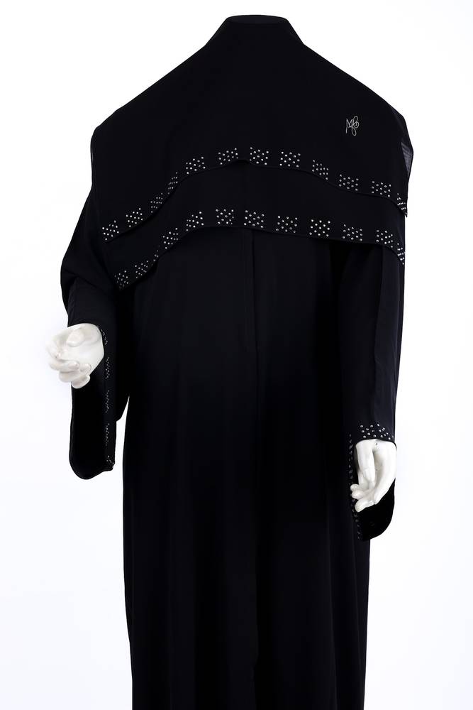 عباية مع طرحة كريستال موديل رقم  0084 (1)