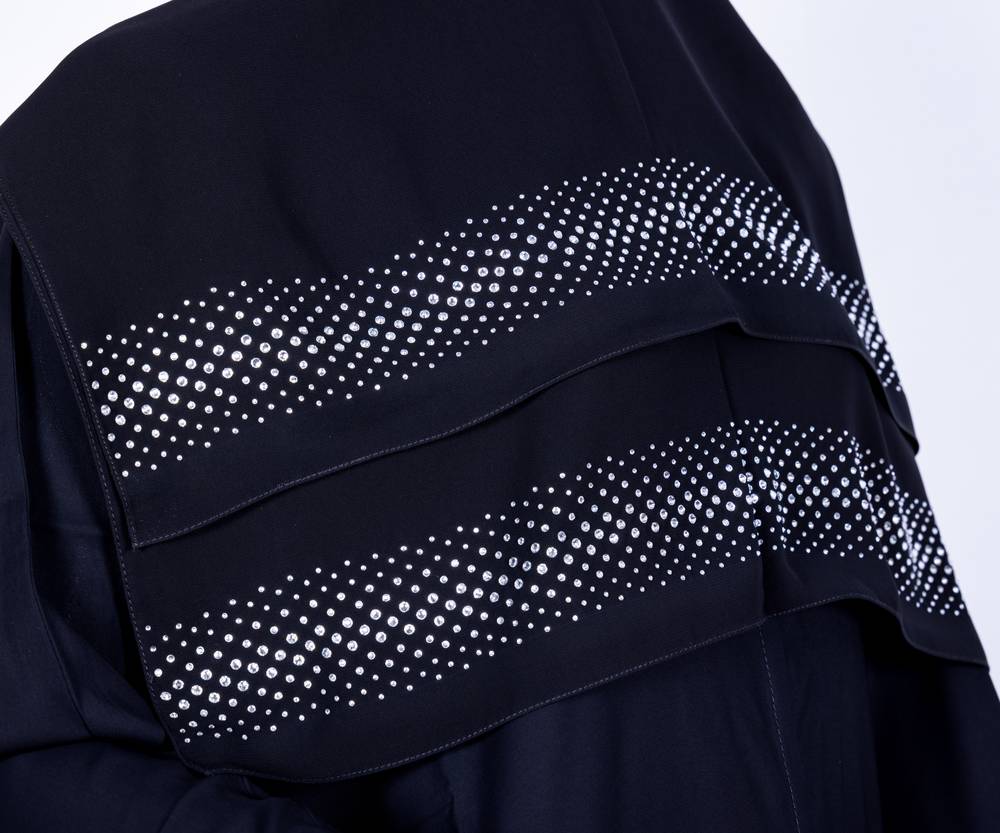 عباية مع طرحة كريستال سادة 3580 (1)