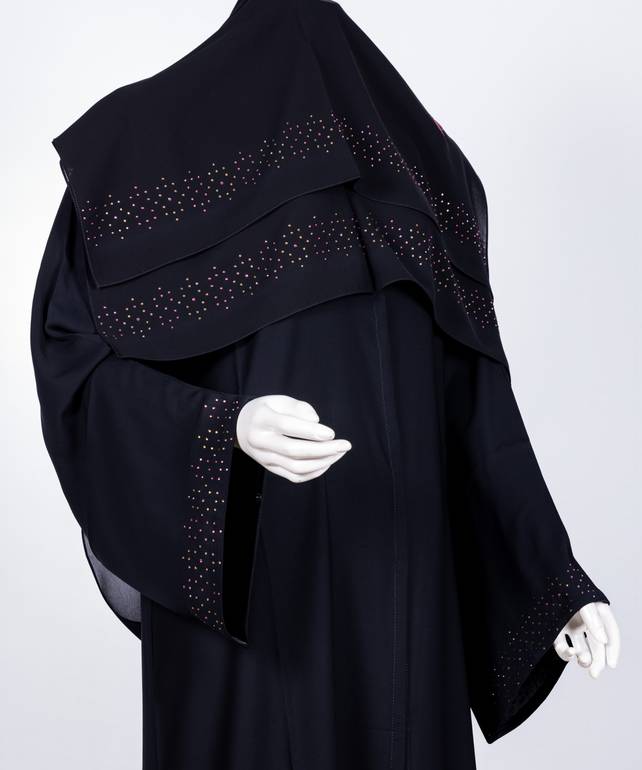 عباية مع طرحة كريستال سدو موديل رقم 3653 (1)