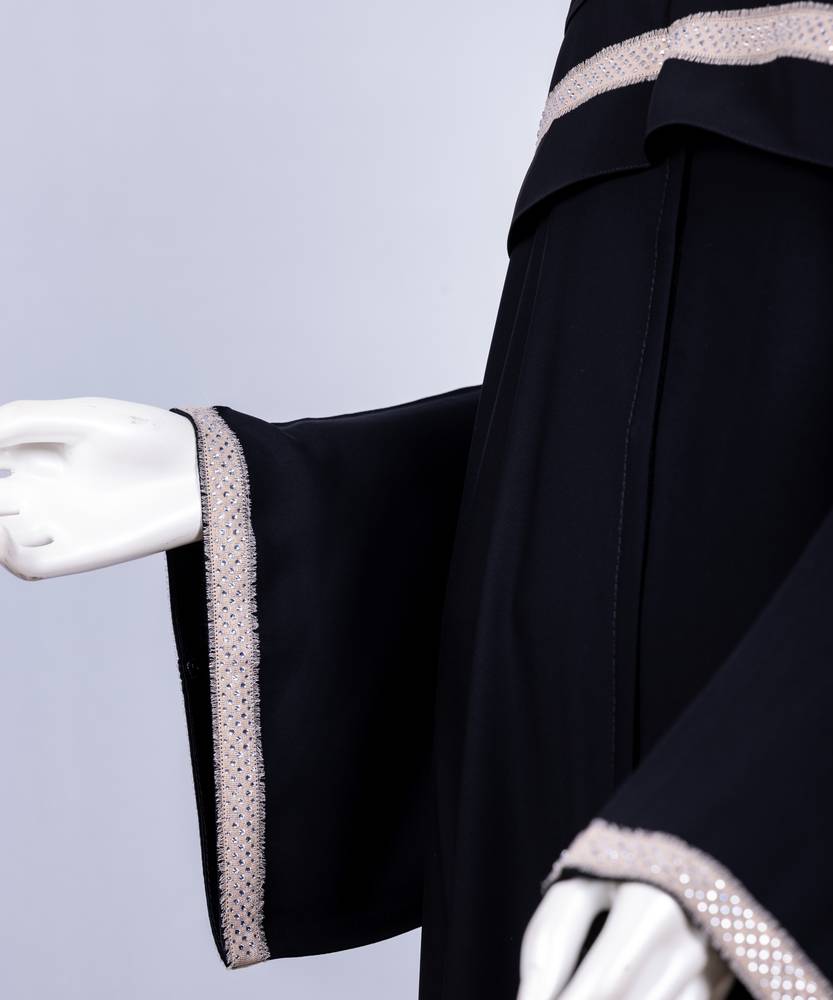عباية مع طرحة كريستال موديل رقم 3614  (3)