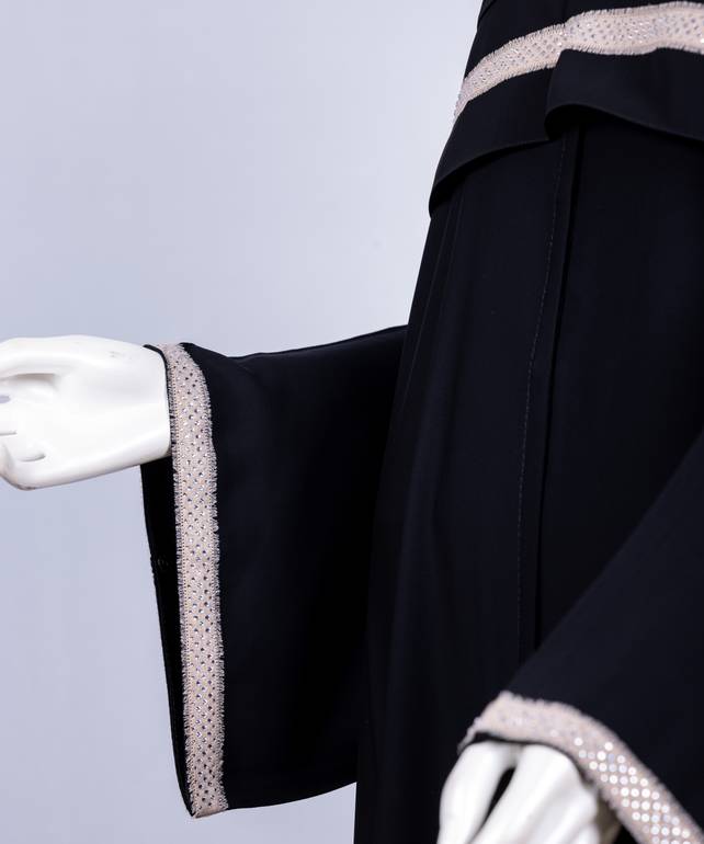 عباية مع طرحة كريستال موديل رقم 3614  (3)