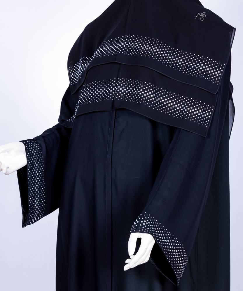 عباية مع طرحة كريستال سادة 3580 (1)
