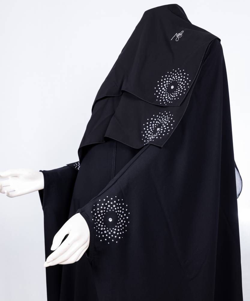 عباية مع طرحة موديل رقم   3639 (1)