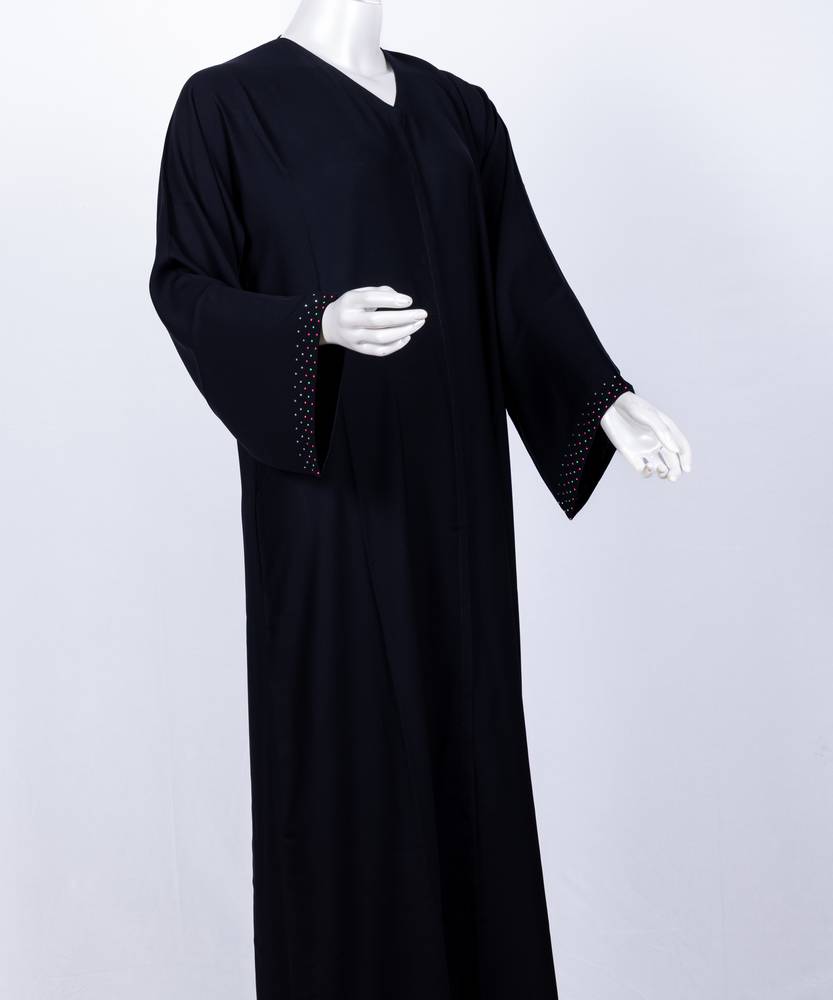 عباية مع طرحة كريستال ملون موديل رقم  3542  (1)