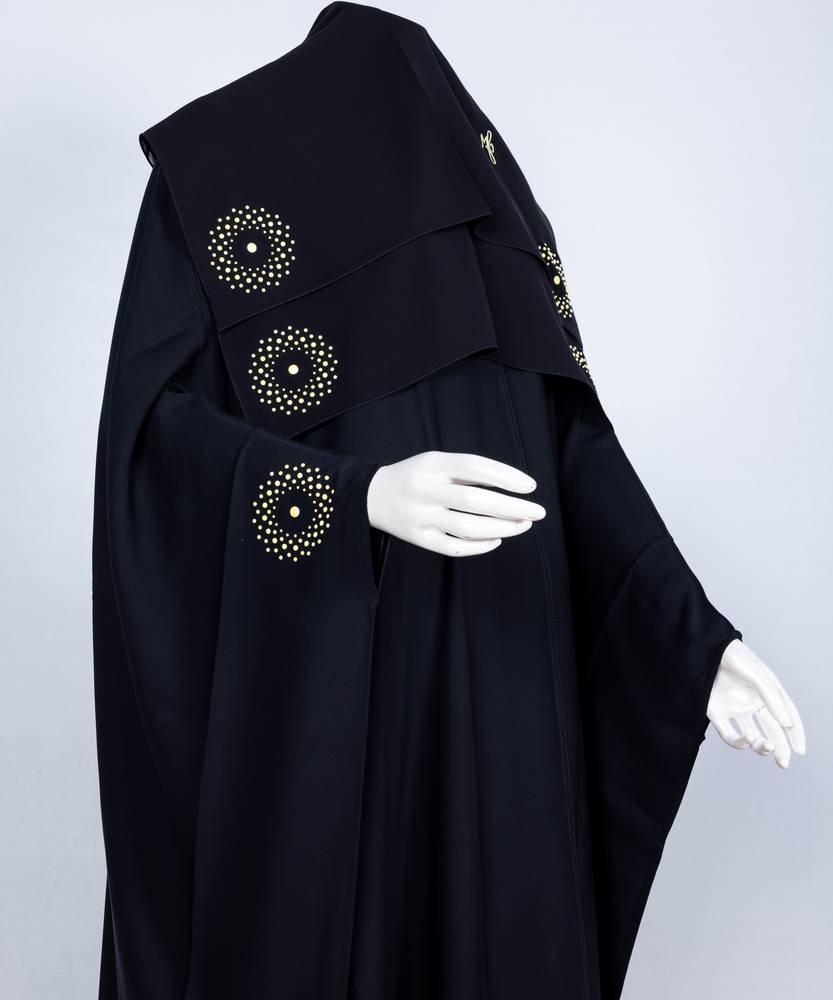 عباية مع طرحة قصة البشت موديل رقم  3641  (4)
