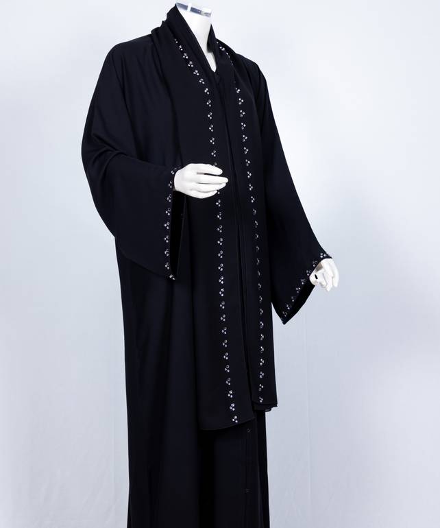عباية مع طرحة موديل رقم  3568 (2)