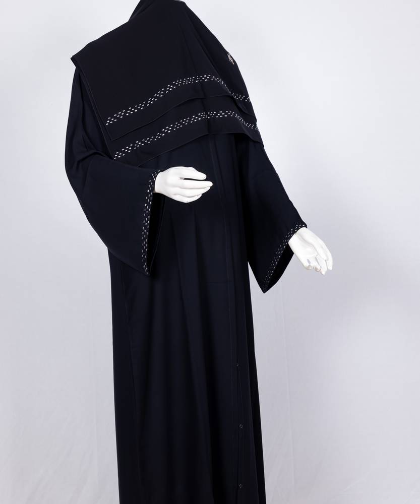 عباية مع طرحة كريستال موديل رقم 3628 (1)