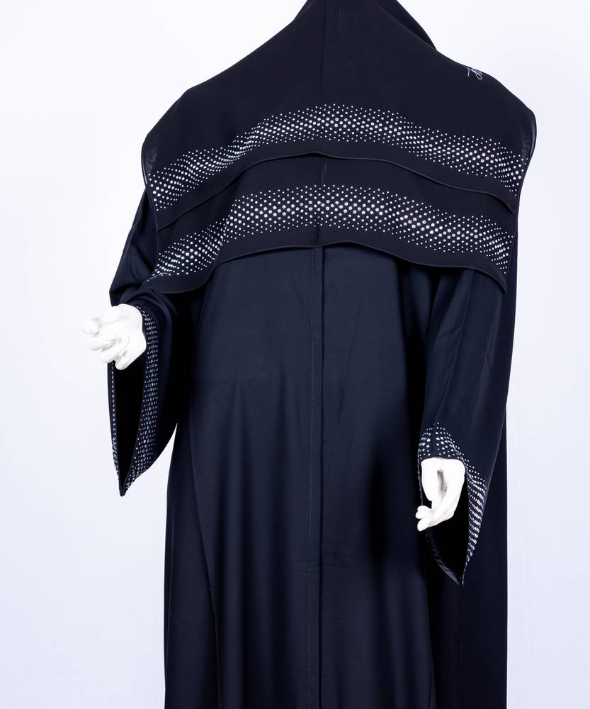 عباية مع طرحة كريستال سادة 3580 (1)