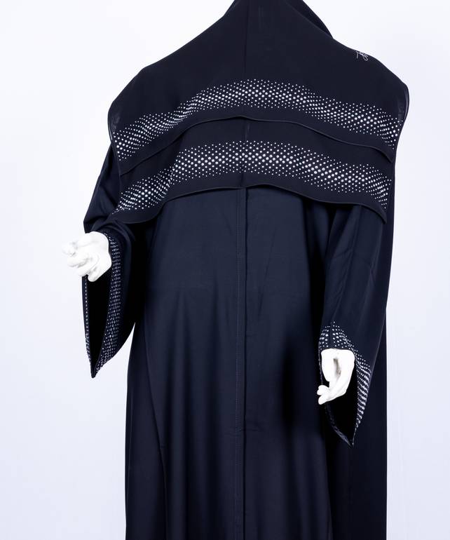 عباية مع طرحة كريستال سادة 3580 (1)