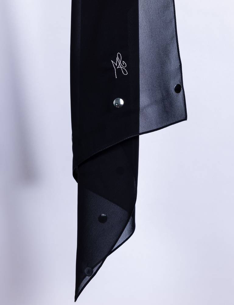 طرحة معدن رمادي لمعه