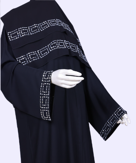 عباية مع طرحة موديل رقم  3588  (1)