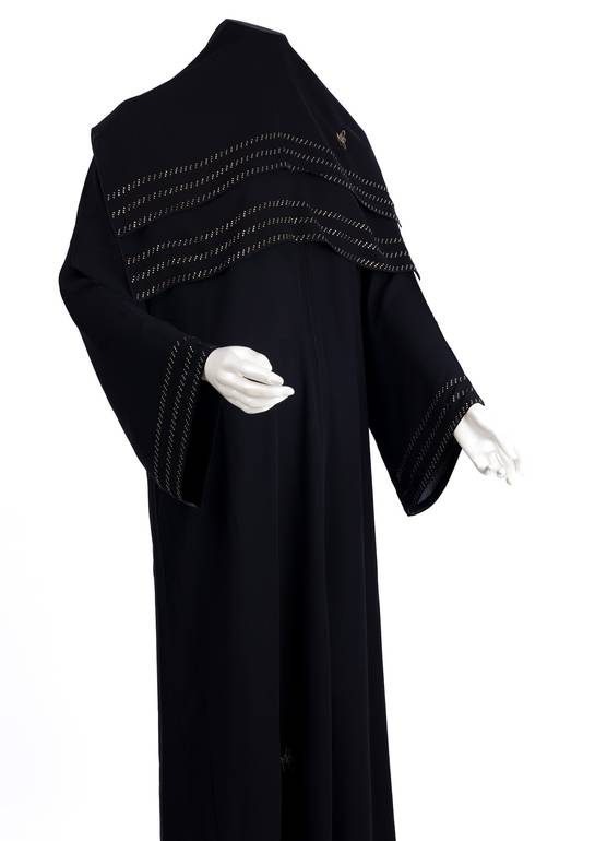  عباية مع طرحة كريستال موديل رقم 0090 (5)