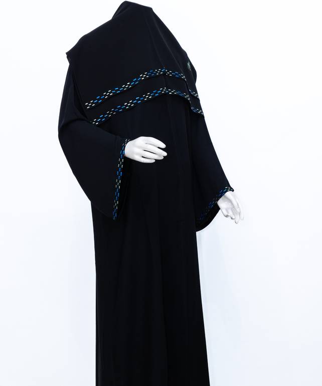 عباية مع طرحة ملون ومخطط 3629 (6)