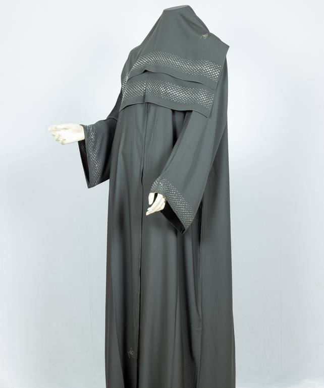  عباية مع طرحة كريستال موديل رقم 3580 (1)