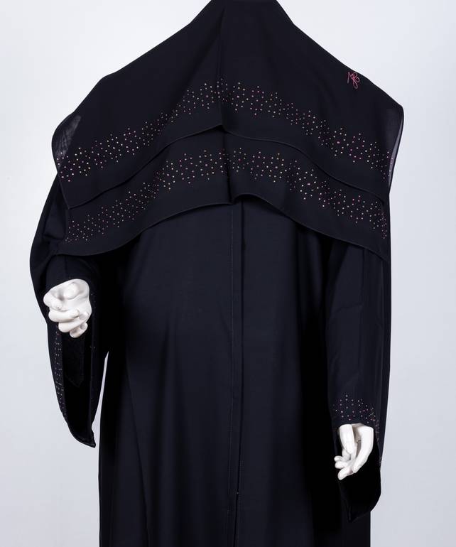 عباية مع طرحة كريستال سدو موديل رقم 3653 (1)