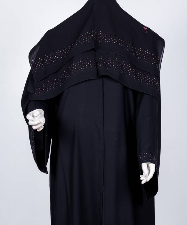 عباية مع طرحة كريستال سدو موديل رقم 3653 (1)