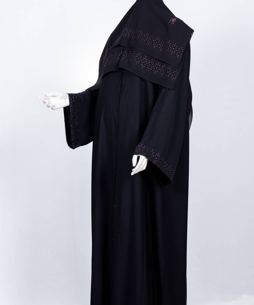 عباية مع طرحة كريستال سدو موديل رقم 3653 (1)