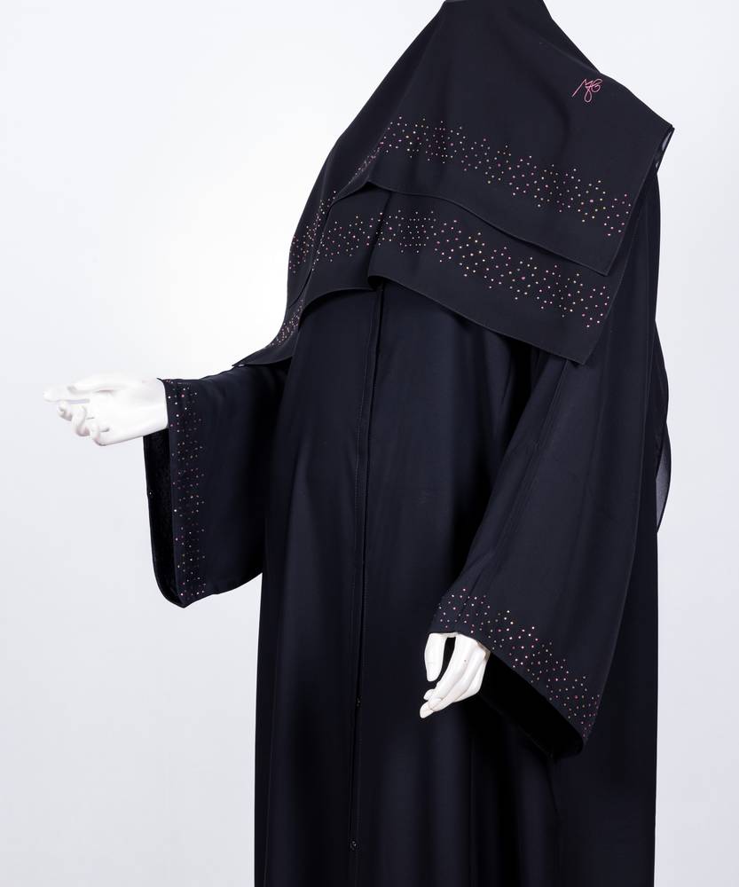 عباية مع طرحة كريستال سدو موديل رقم 3653 (1)