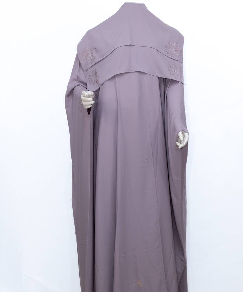 عباية مع طرحة دائرة كريستال موديل رقم 3621  (14)