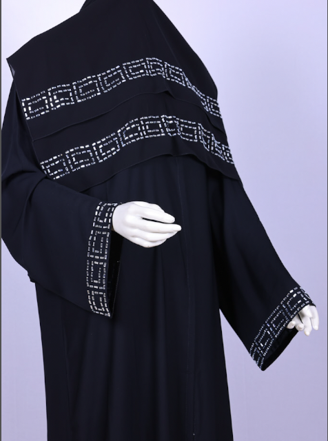 عباية مع طرحة موديل رقم  3588  (1)